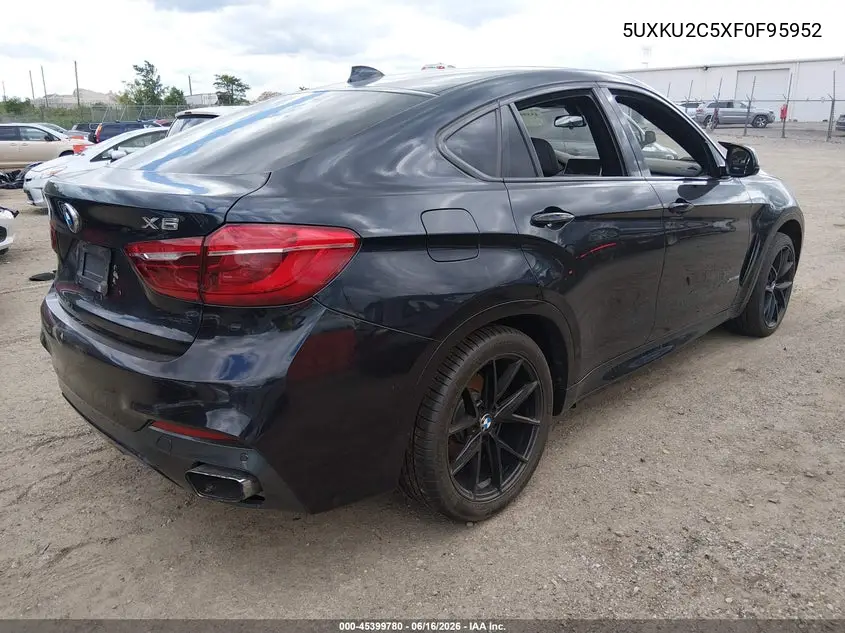 2015 BMW X6 xDrive35I VIN: 5UXKU2C5XF0F95952 Lot: 45399780