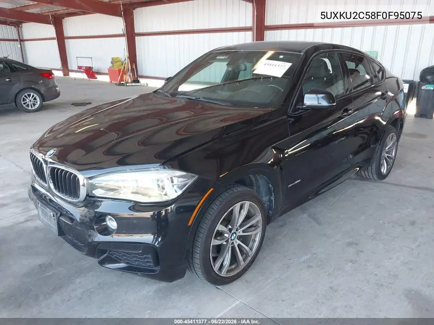 2015 BMW X6 xDrive35I VIN: 5UXKU2C58F0F95075 Lot: 45411377