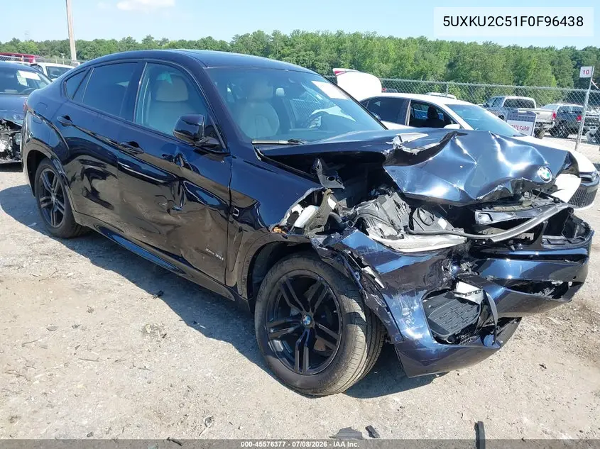 2015 BMW X6 xDrive35I VIN: 5UXKU2C51F0F96438 Lot: 45576377