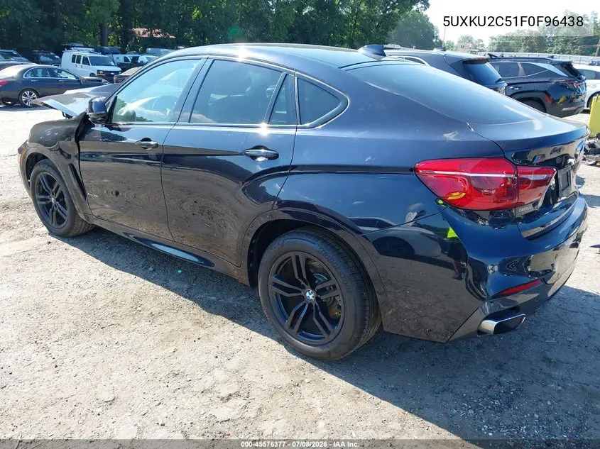 2015 BMW X6 xDrive35I VIN: 5UXKU2C51F0F96438 Lot: 45576377