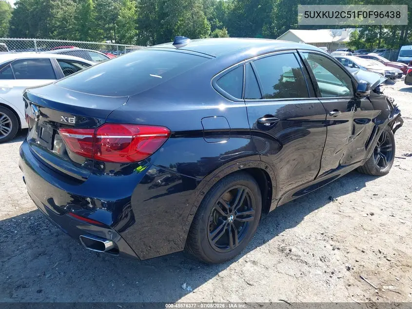 2015 BMW X6 xDrive35I VIN: 5UXKU2C51F0F96438 Lot: 45576377