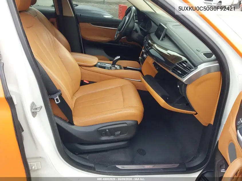 2016 BMW X6 Sdrive35I VIN: 5UXKU0C50G0F92421 Lot: 45062929