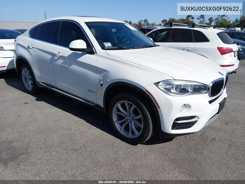 2016 BMW X6 Sdrive35I VIN: 5UXKU0C5XG0F92622 Lot: 45280191