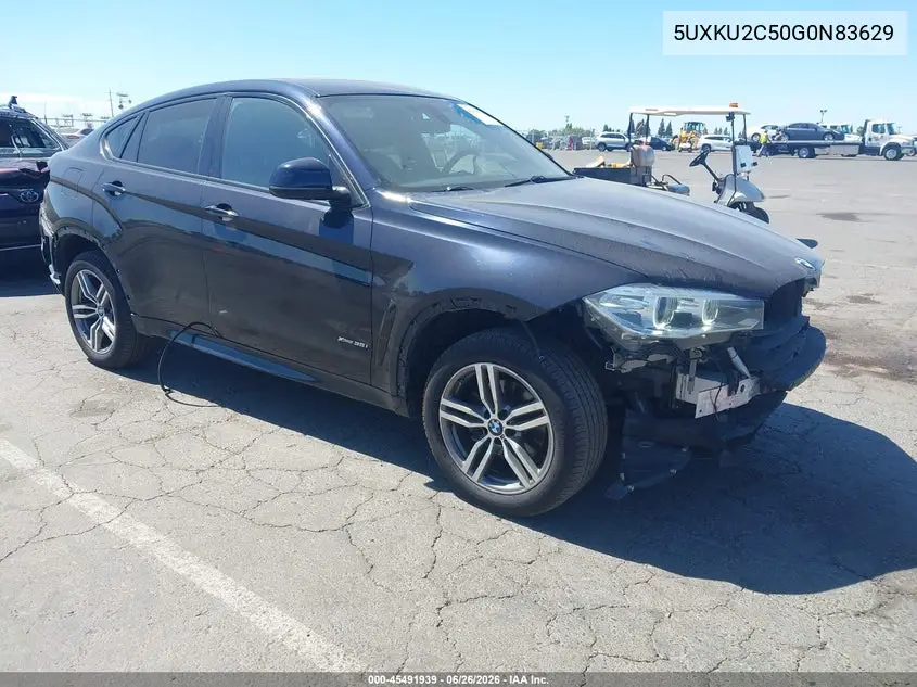 2016 BMW X6 xDrive35I VIN: 5UXKU2C50G0N83629 Lot: 45491939