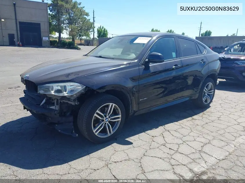 2016 BMW X6 xDrive35I VIN: 5UXKU2C50G0N83629 Lot: 45491939