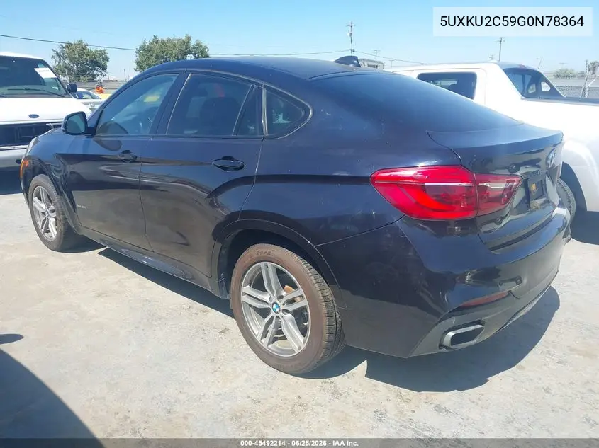 2016 BMW X6 xDrive35I VIN: 5UXKU2C59G0N78364 Lot: 45492214