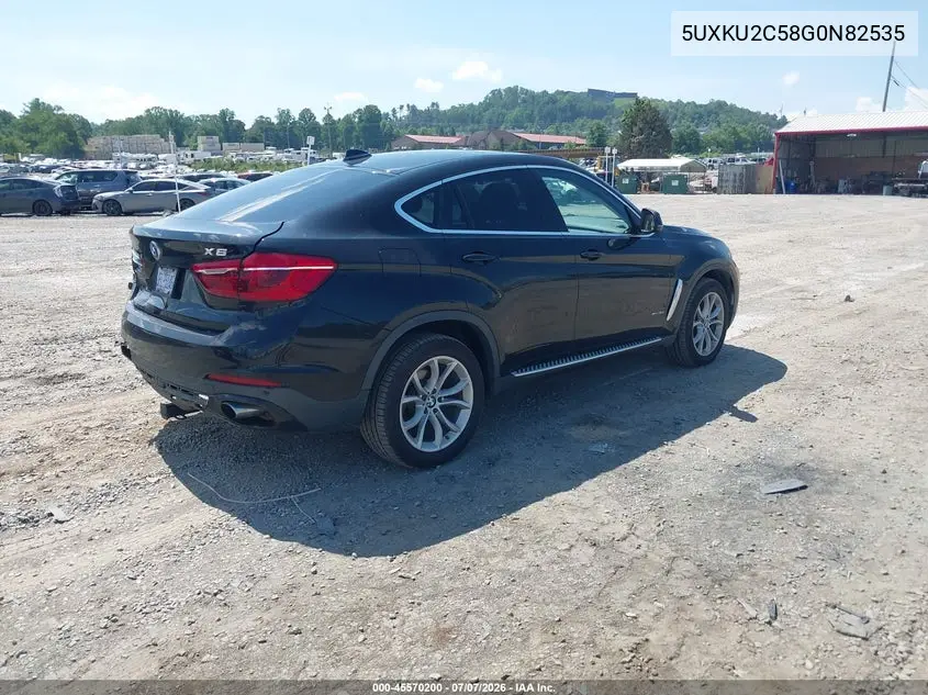 2016 BMW X6 xDrive35I VIN: 5UXKU2C58G0N82535 Lot: 45570200