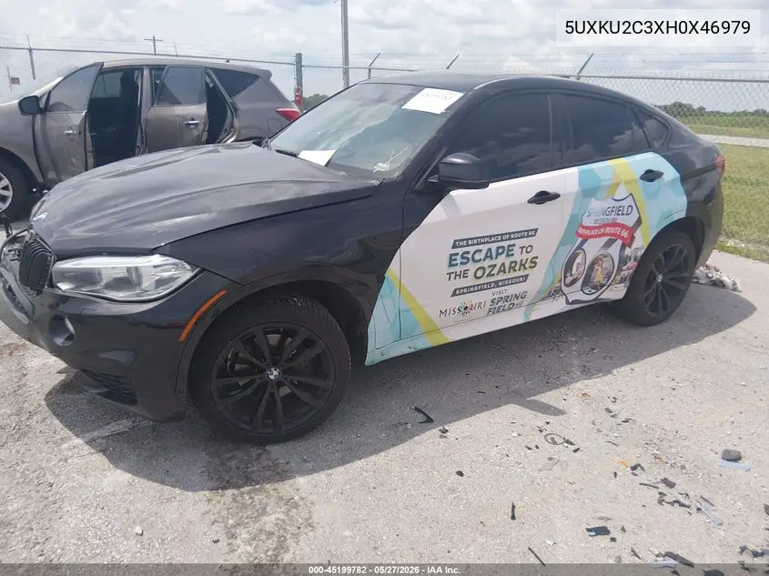 2017 BMW X6 xDrive35I VIN: 5UXKU2C3XH0X46979 Lot: 45199782