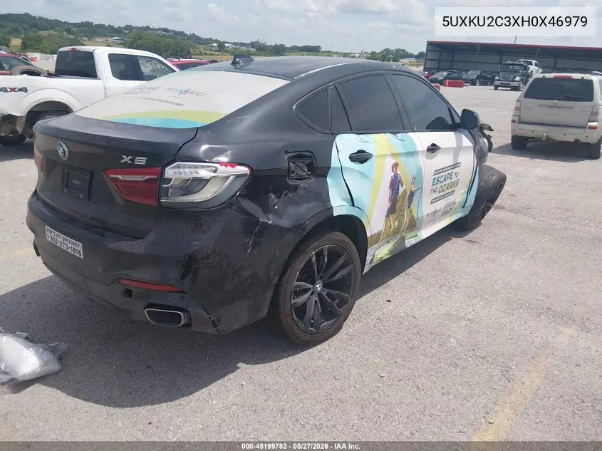 2017 BMW X6 xDrive35I VIN: 5UXKU2C3XH0X46979 Lot: 45199782