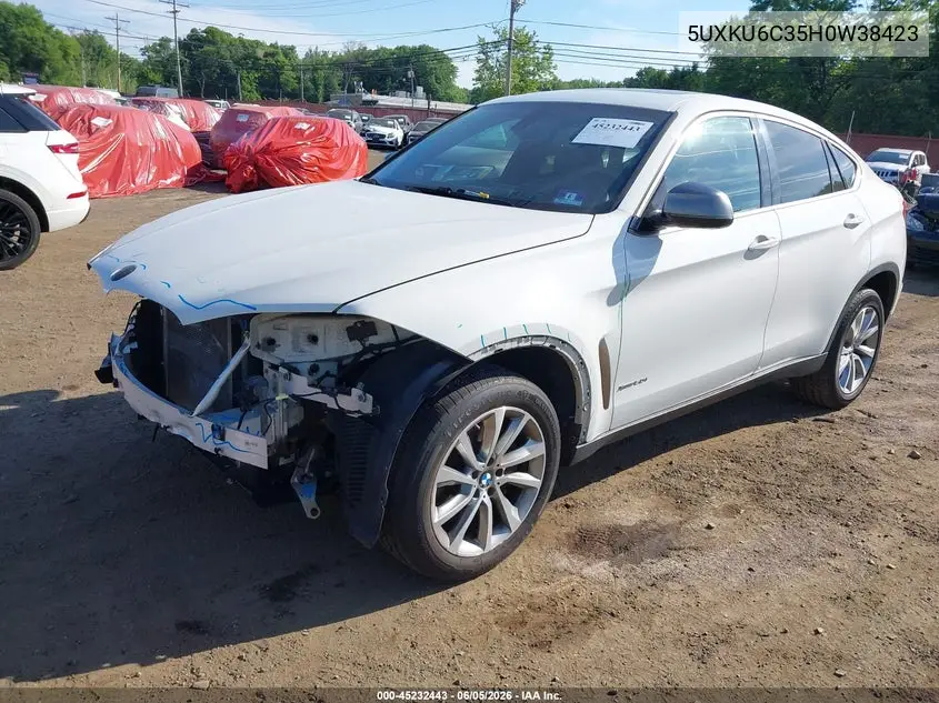 2017 BMW X6 xDrive50I VIN: 5UXKU6C35H0W38423 Lot: 45232443