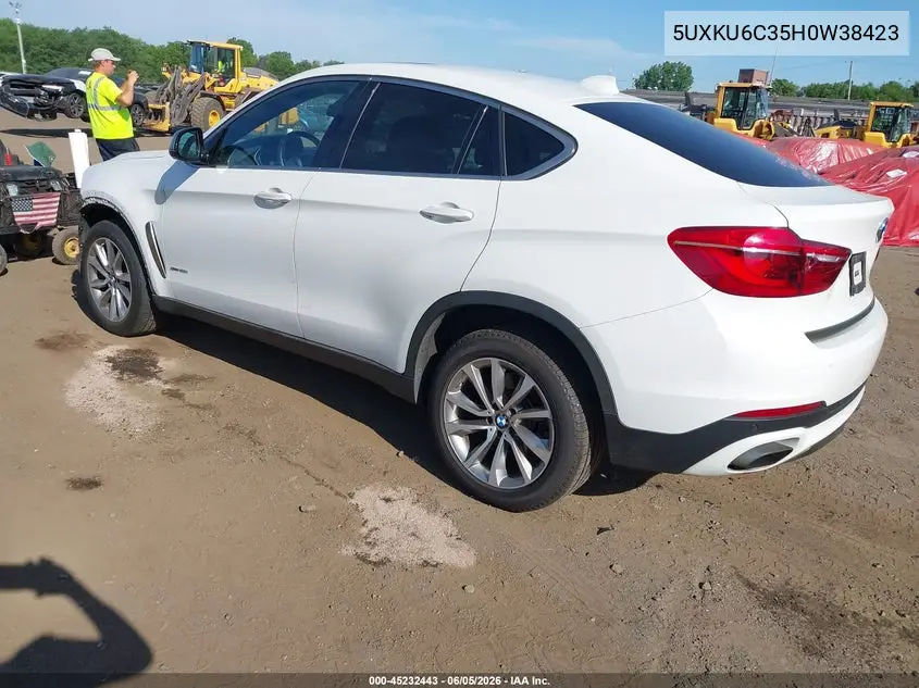 2017 BMW X6 xDrive50I VIN: 5UXKU6C35H0W38423 Lot: 45232443