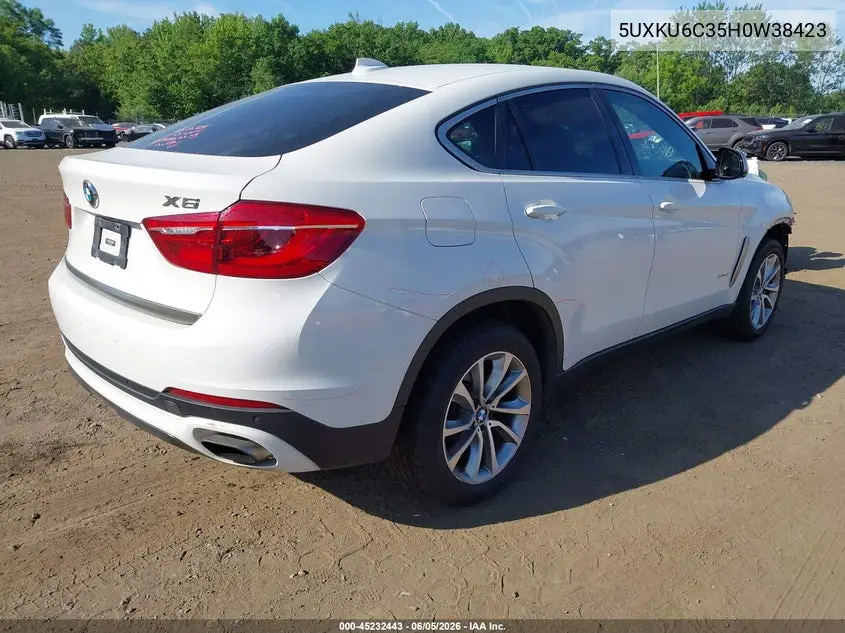 2017 BMW X6 xDrive50I VIN: 5UXKU6C35H0W38423 Lot: 45232443