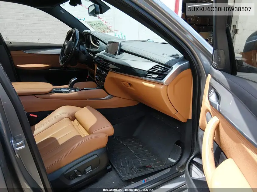 2017 BMW X6 xDrive50I VIN: 5UXKU6C30H0W38507 Lot: 45294520