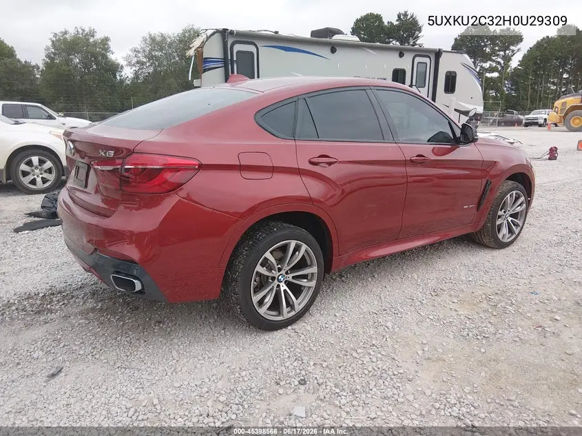 2017 BMW X6 xDrive35I VIN: 5UXKU2C32H0U29309 Lot: 45398566