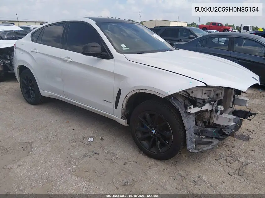 2017 BMW X6 xDrive35I VIN: 5UXKU2C59H0N85154 Lot: 45415352