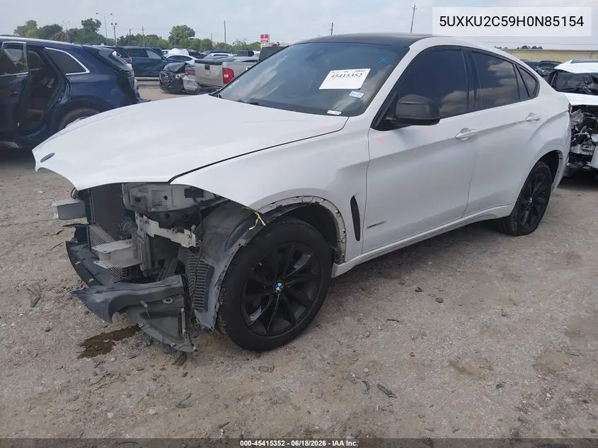 2017 BMW X6 xDrive35I VIN: 5UXKU2C59H0N85154 Lot: 45415352