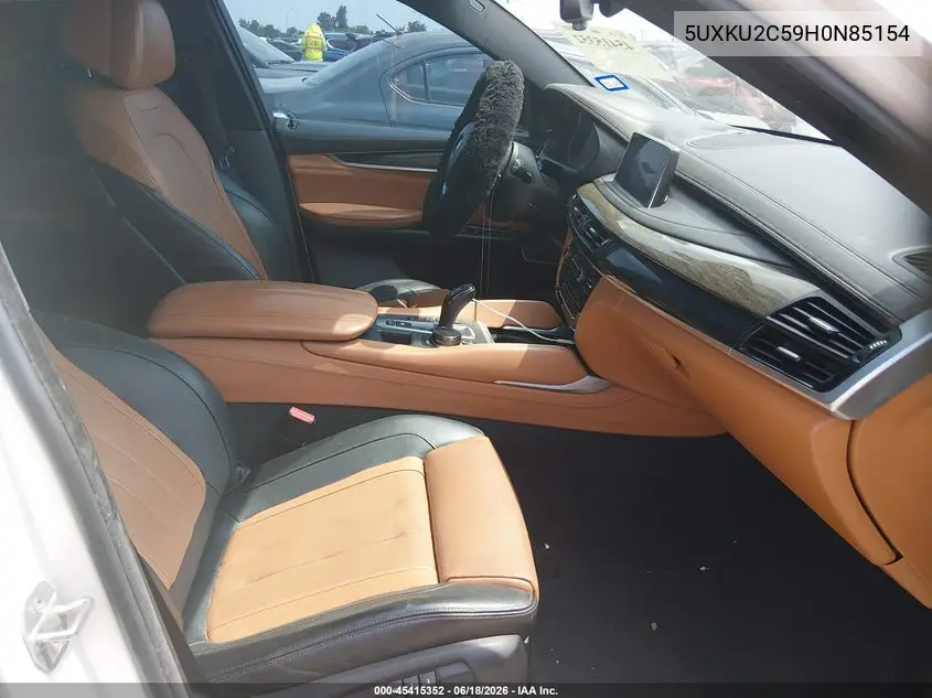 2017 BMW X6 xDrive35I VIN: 5UXKU2C59H0N85154 Lot: 45415352
