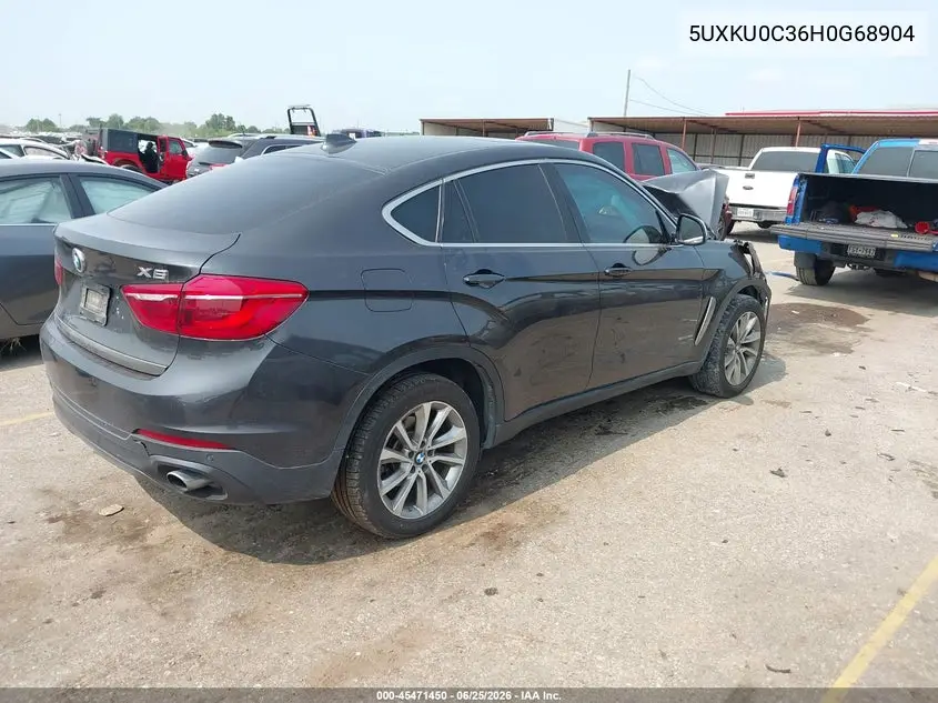 2017 BMW X6 Sdrive35I VIN: 5UXKU0C36H0G68904 Lot: 45471450