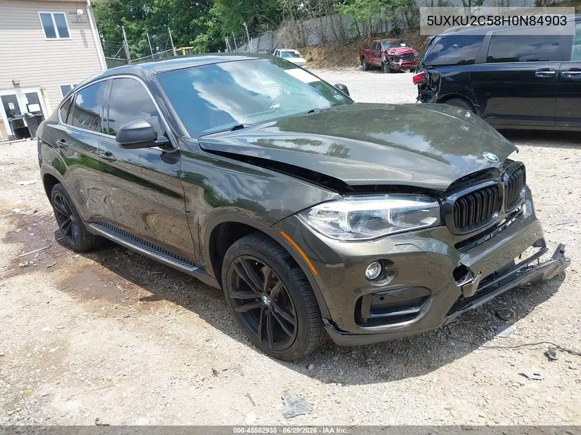 2017 BMW X6 xDrive35I VIN: 5UXKU2C58H0N84903 Lot: 45502930