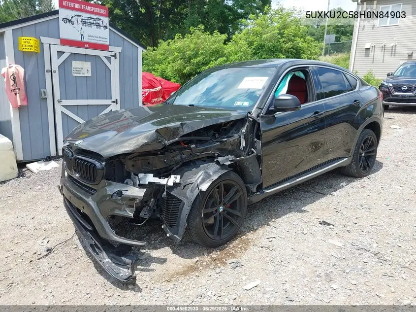 2017 BMW X6 xDrive35I VIN: 5UXKU2C58H0N84903 Lot: 45502930