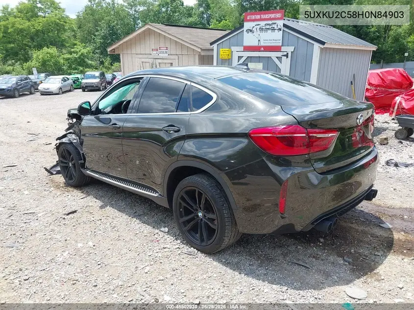 2017 BMW X6 xDrive35I VIN: 5UXKU2C58H0N84903 Lot: 45502930