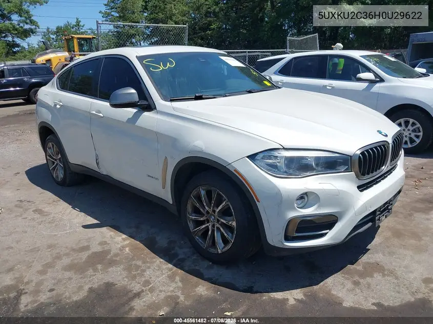 2017 BMW X6 xDrive35I VIN: 5UXKU2C36H0U29622 Lot: 45561482