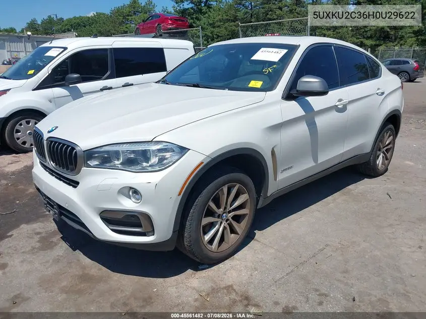 2017 BMW X6 xDrive35I VIN: 5UXKU2C36H0U29622 Lot: 45561482