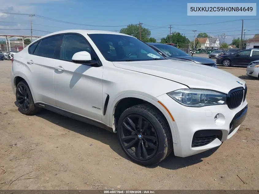 2017 BMW X6 xDrive35I VIN: 5UXKU2C59H0N84649 Lot: 45577645