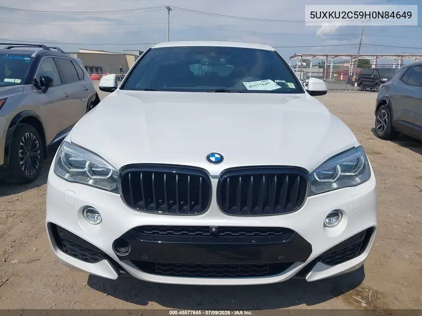 2017 BMW X6 xDrive35I VIN: 5UXKU2C59H0N84649 Lot: 45577645