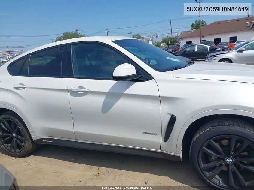 2017 BMW X6 xDrive35I VIN: 5UXKU2C59H0N84649 Lot: 45577645