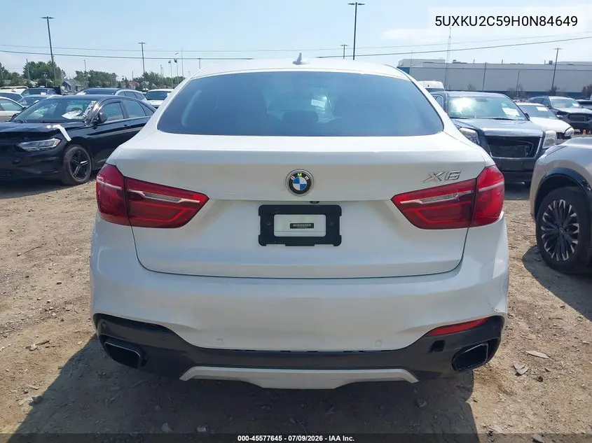 2017 BMW X6 xDrive35I VIN: 5UXKU2C59H0N84649 Lot: 45577645