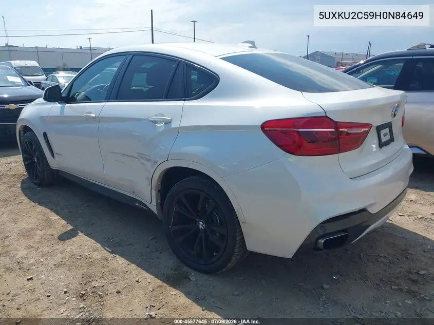 2017 BMW X6 xDrive35I VIN: 5UXKU2C59H0N84649 Lot: 45577645