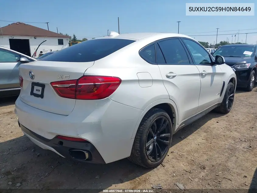 2017 BMW X6 xDrive35I VIN: 5UXKU2C59H0N84649 Lot: 45577645