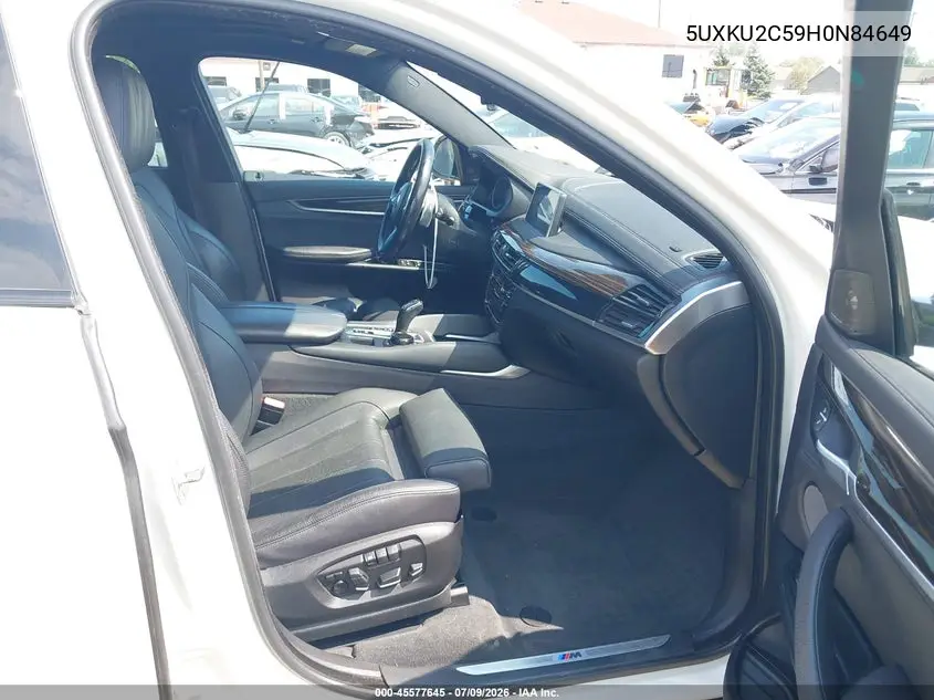 2017 BMW X6 xDrive35I VIN: 5UXKU2C59H0N84649 Lot: 45577645