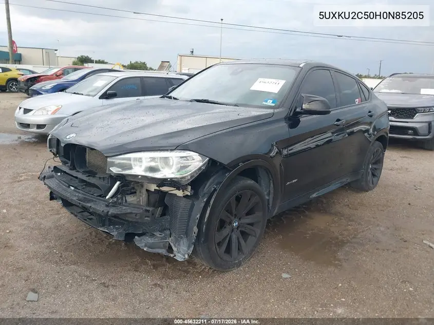 2017 BMW X6 xDrive35I VIN: 5UXKU2C50H0N85205 Lot: 45632211