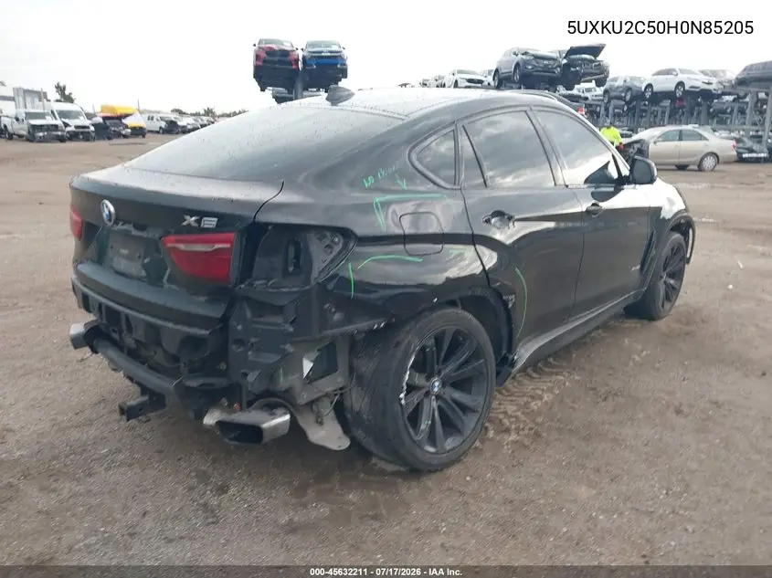 2017 BMW X6 xDrive35I VIN: 5UXKU2C50H0N85205 Lot: 45632211
