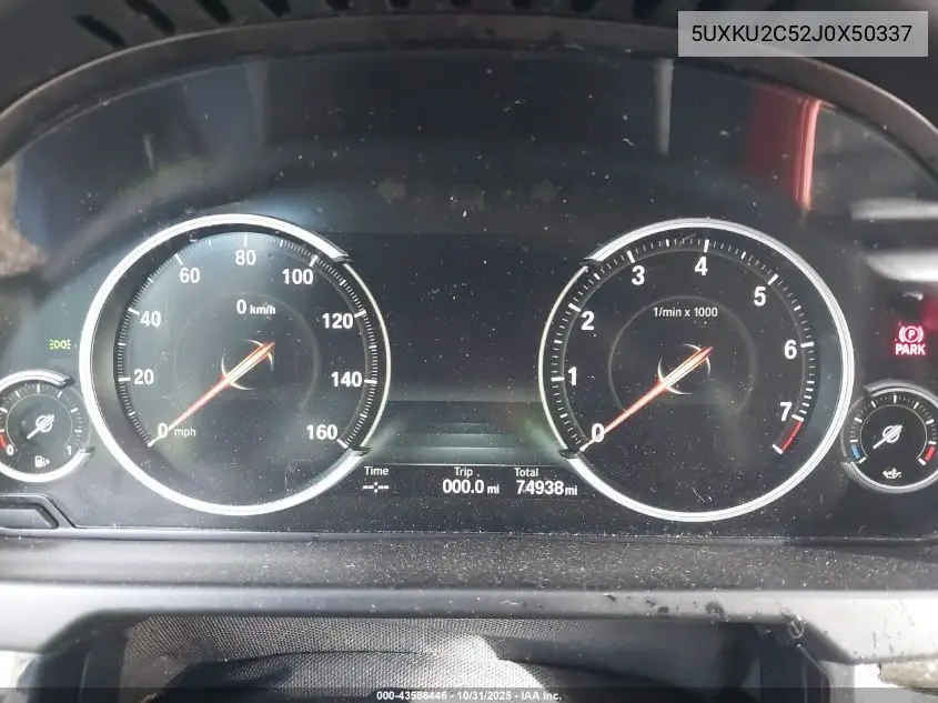 5UXKU2C52J0X50337 2018 BMW X6