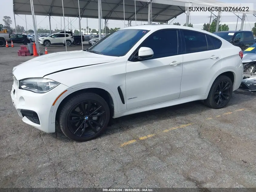 2018 BMW X6 xDrive50I VIN: 5UXKU6C58J0Z66622 Lot: 45261204