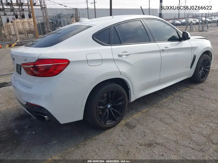2018 BMW X6 xDrive50I VIN: 5UXKU6C58J0Z66622 Lot: 45261204