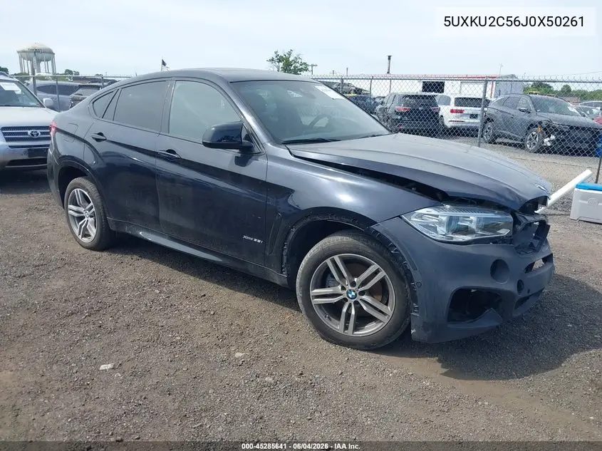 2018 BMW X6 xDrive35I VIN: 5UXKU2C56J0X50261 Lot: 45285641