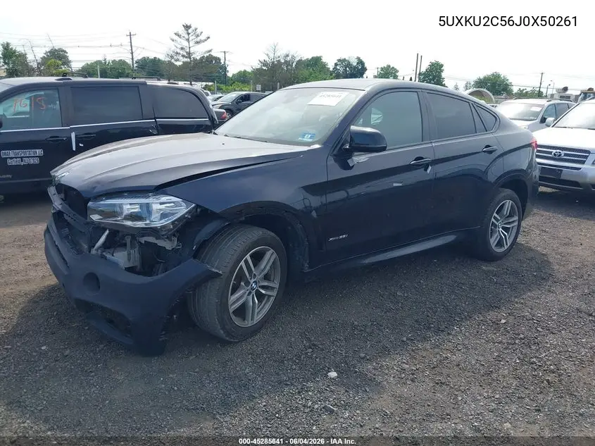 2018 BMW X6 xDrive35I VIN: 5UXKU2C56J0X50261 Lot: 45285641