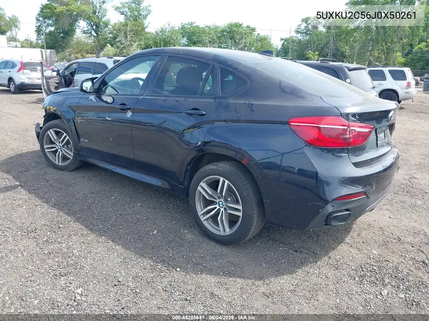 2018 BMW X6 xDrive35I VIN: 5UXKU2C56J0X50261 Lot: 45285641