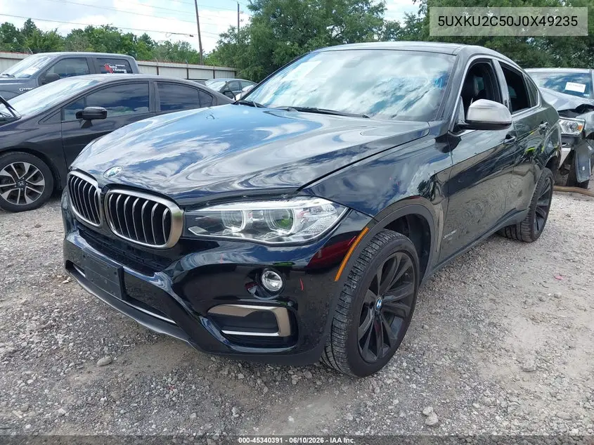2018 BMW X6 xDrive35I VIN: 5UXKU2C50J0X49235 Lot: 45340391