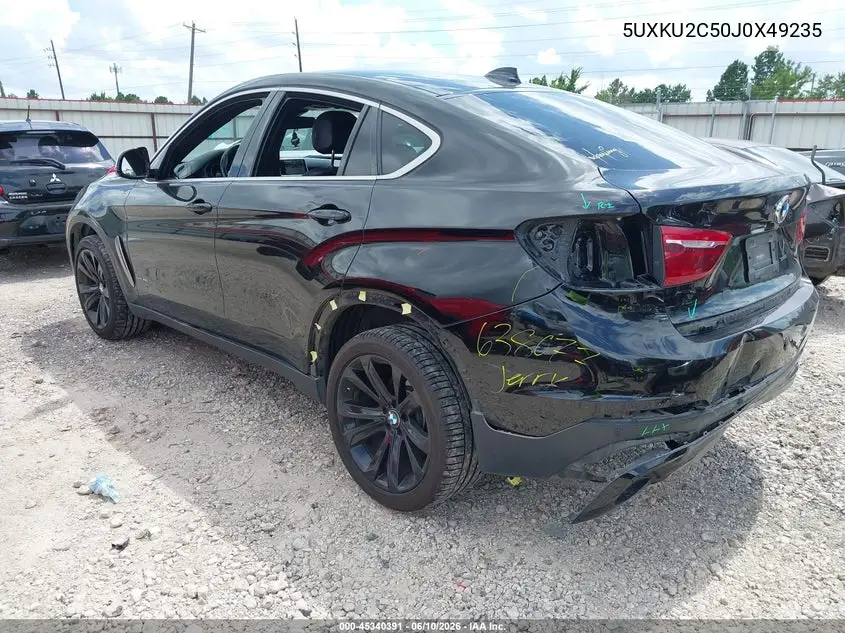 2018 BMW X6 xDrive35I VIN: 5UXKU2C50J0X49235 Lot: 45340391