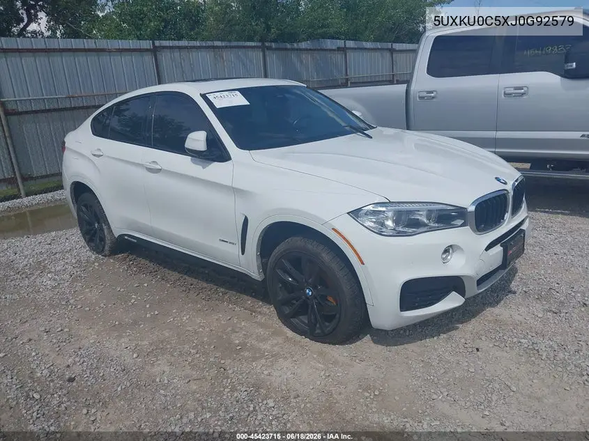 2018 BMW X6 Sdrive35I VIN: 5UXKU0C5XJ0G92579 Lot: 45423715
