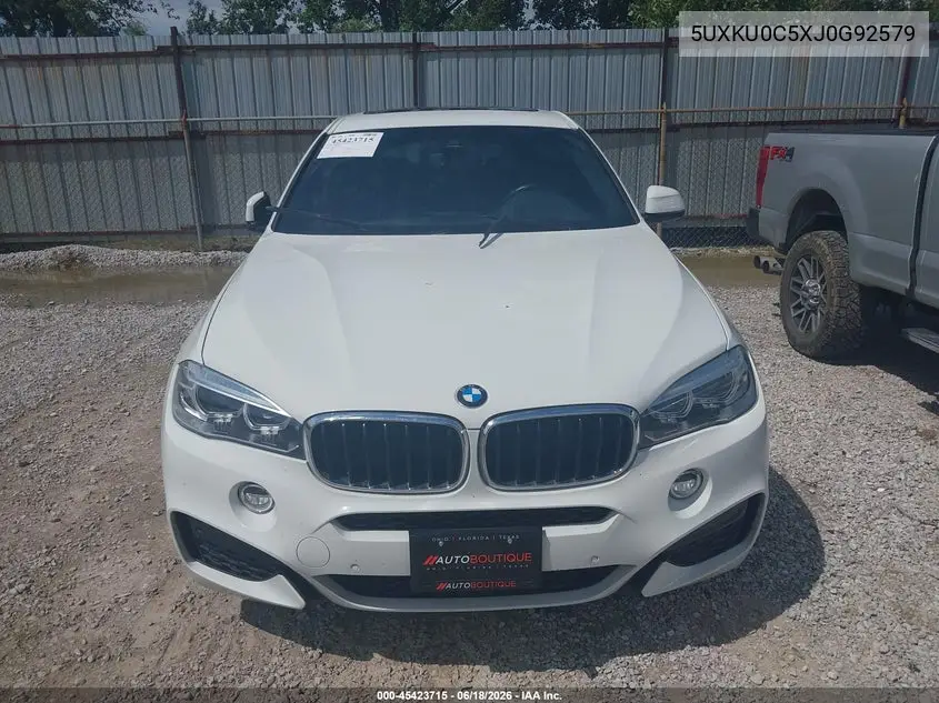 2018 BMW X6 Sdrive35I VIN: 5UXKU0C5XJ0G92579 Lot: 45423715
