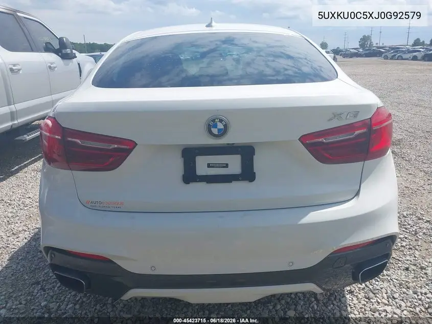 2018 BMW X6 Sdrive35I VIN: 5UXKU0C5XJ0G92579 Lot: 45423715