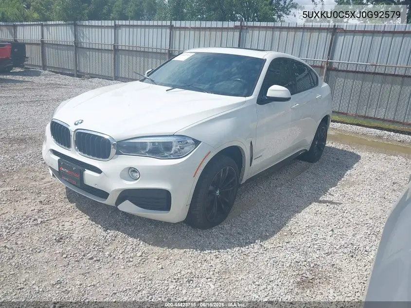 2018 BMW X6 Sdrive35I VIN: 5UXKU0C5XJ0G92579 Lot: 45423715