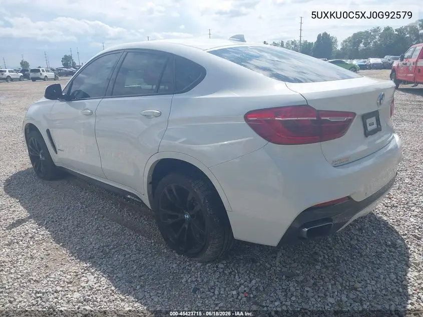 2018 BMW X6 Sdrive35I VIN: 5UXKU0C5XJ0G92579 Lot: 45423715