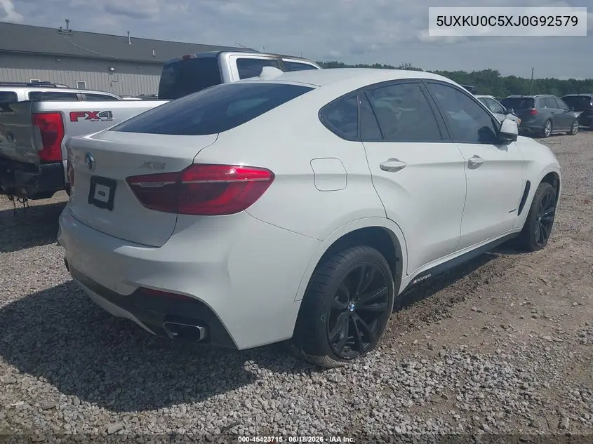 2018 BMW X6 Sdrive35I VIN: 5UXKU0C5XJ0G92579 Lot: 45423715